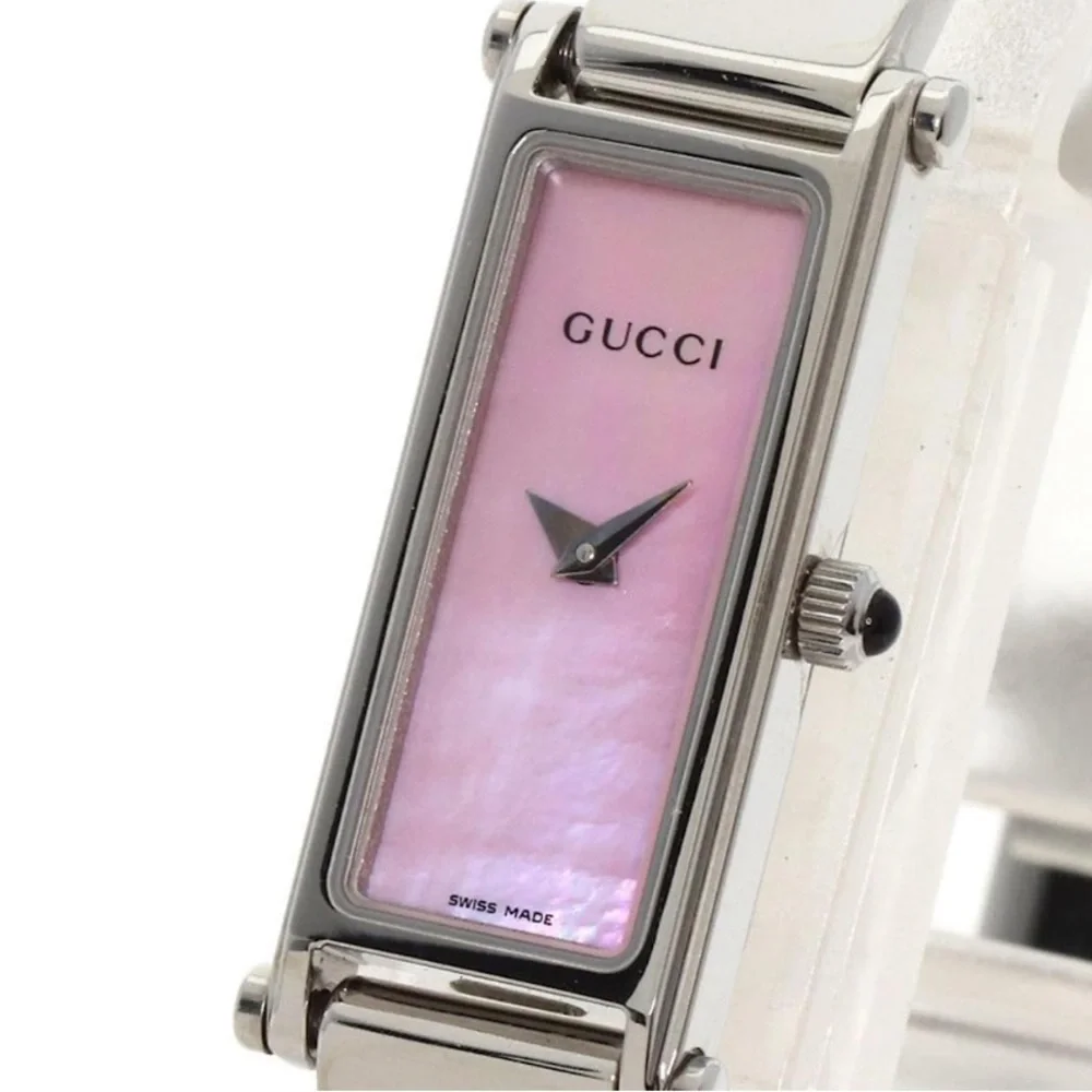 🎀Gucci watch pink🩷gucci watch silver gucci watch slim vintage bracelet watch